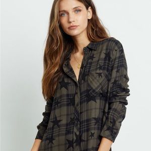 Rails hunter green flannel